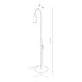 Lampa podłogowa 1-punktowa nowoczesna EYE FLEX czarny