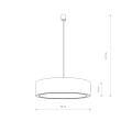 Lampa wisząca abażur MIST biały 