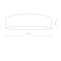 Lampa sufitowa/plafon 9-punktowy z aksamitu LAGUNA kremowy