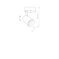 Lampa punktowa natynkowa IRIS LED 3000K czarny