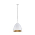 Lampa wisząca EGG M biały/złoty