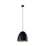 Lampa wisząca EGG M czarny/złoty