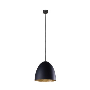 Lampa wisząca EGG M czarny/złoty
