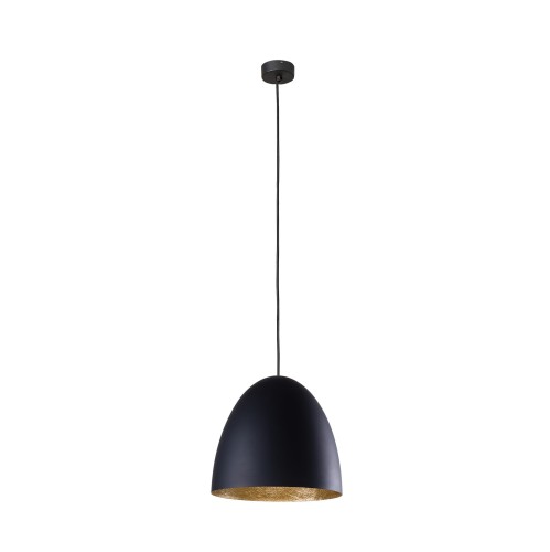 Lampa wisząca EGG M czarny/złoty