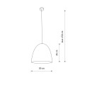 Lampa wisząca EGG M czarny/złoty