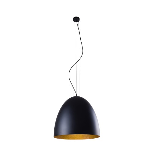 Lampa wisząca EGG L czarny/złoty