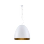 Lampa wisząca EGG XL biały/złoty