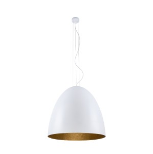 Lampa wisząca EGG XL biały/złoty