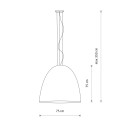 Lampa wisząca EGG XL biały/złoty