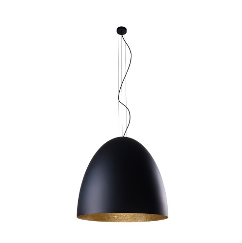 Lampa wisząca EGG XL czarny/złoty