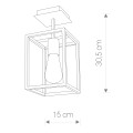 Lampa sufitowa loftowa CRATE czarna
