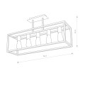Lampa sufitowa loftowa CRATE V czarna