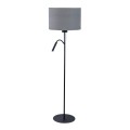 Lampa podłogowa z abażurem HOTEL PLUS szary/czarny