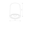 Lampa sufitowa elewacyjna EDESA LED M 3000K IP54 czarny
