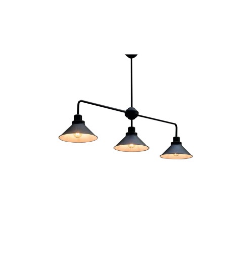 Lampa sufitowa industrialna CRAFT czarny/biały