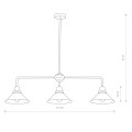 Lampa sufitowa industrialna CRAFT czarny/biały