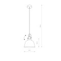 Lampa wisząca industrialna AMALFI M złoty