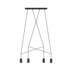 Lampa wisząca listwa IMBRIA IV czarny