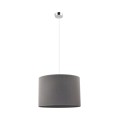 Lampa wisząca z abażurem HOTEL szary/chrom