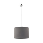 Lampa wisząca z abażurem HOTEL szary/chrom