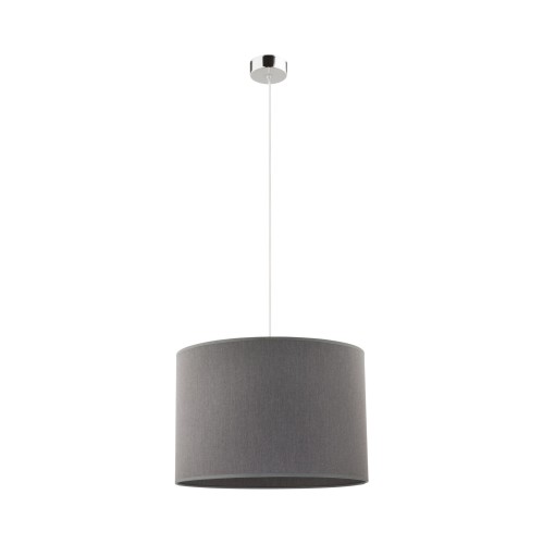 Lampa wisząca z abażurem HOTEL szary/chrom