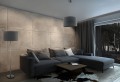 Lampa wisząca z abażurem HOTEL szary/chrom