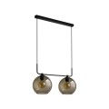 Lampa wisząca z dymionymi kloszami 2-punktowa MONACO czarny