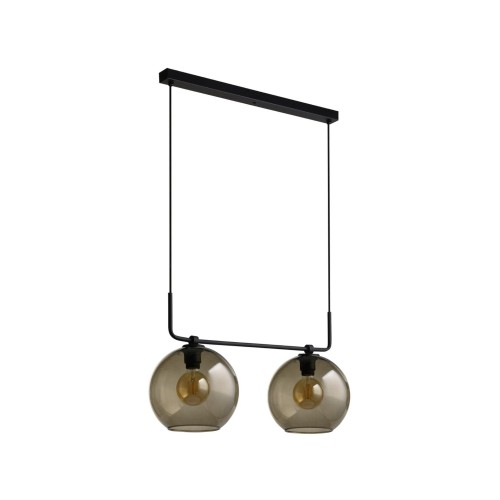 Lampa wisząca z dymionymi kloszami 2-punktowa MONACO czarny