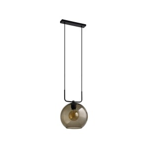 Lampa wisząca z dymionym kloszem 1-punktowa MONACO czarny