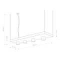 Lampa wisząca nowoczesna 4-punktowa PLANT biały