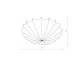 Lampa sufitowa z tkaniny FORM L biały
