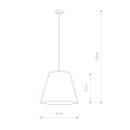Lampa wisząca z abażurem MOSS czarny