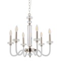 Żyrandol/lampa wisząca świecznikowa HAMPTON chrom/transparentny 