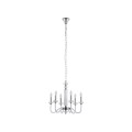 Żyrandol/lampa wisząca świecznikowa HAMPTON chrom/transparentny 