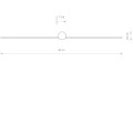Kinkiet nowoczesny PIN LED M czarny
