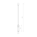 Lampa wisząca 1-punktowa CYLINDER L mosiądz/transparentny