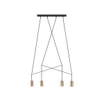 Lampa wisząca listwa IMBRIA IV mosiądz/czarny
