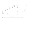 Lampa sufitowa z abażurami FALCON szary