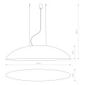 Lampa wisząca CANOE biały/złoty