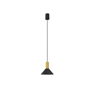Lampa wisząca 1-punktowa HERMANOS A czarny/mosiądz