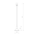 Lampa wisząca 1-punktowa HERMANOS A czarny/mosiądz