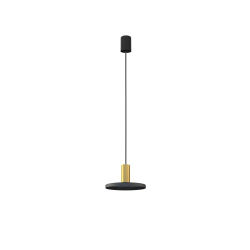 Lampa wisząca 1-punktowa HERMANOS B czarny/mosiądz