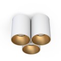 Lampa punktowa natynkowa EYE TONE III biały/złoty