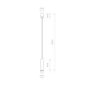 Lampa wisząca 1-punktowa BATON mosiądz