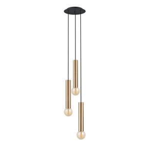 Lampa wisząca 3-punktowa BATON mosiądz