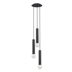 Lampa wisząca 3-punktowa BATON czarny