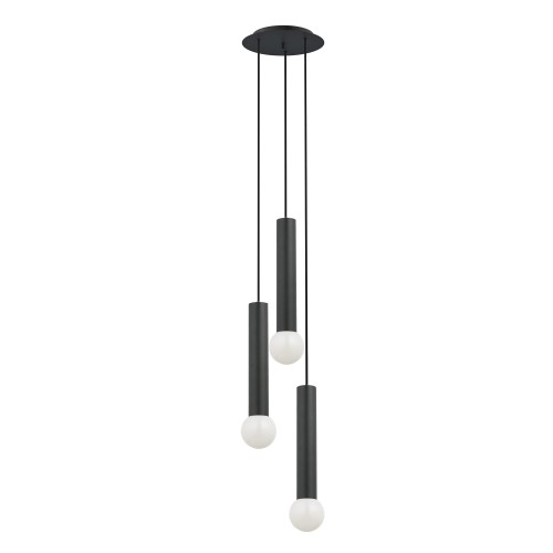 Lampa wisząca 3-punktowa BATON czarny