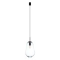 Lampa wisząca nowoczesna PEAR M transparentny/czarny