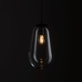 Lampa wisząca nowoczesna PEAR M transparentny/czarny