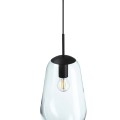 Lampa wisząca nowoczesna PEAR M transparentny/czarny